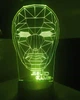3d-светильник Игра в кальмара Фронтмен, 3д-ночник, несколько подсветок (батарейка+220В) - изображение 4