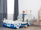 Ліжко "Машинка Класика" на колесах з ламелями від Busywood 190х90 см Синій + бірюза - зображення 7