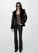 Дублянка зимова з хутром MANGO 77075985 Чорний XXS KL0123 - зображення 1