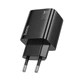Адаптер сетевой HOCO N55 Fundador four-port charger set 2хUSB/2хType-C 20W/3A Black - изображение 2