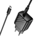 Адаптер мережевий HOCO CS24A Type-C to Type-C Cable Puerto single-port charger set USB Type-C 25W/3A Black - зображення 4