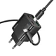 Адаптер сетевой HOCO N55 Type-C to Type-C Cable Fundador four-port charger set 2хUSB/2хUSB Type-C 20W/3A Black - изображение 3