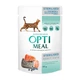 Набор влажного корма для стерилизованных кошек Optimeal микс 85 г 3+1 пауч с индейкой/ говядиной и лососем - изображение 4