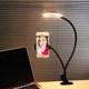 Студийный свет, набор блогера, гибкий держатель для телефона с LED подсветкой 16см 2в1, прищепка Black - изображение 2