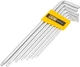 Набор Г-образных ключей TORX экстра длинных с отверстием JCB 7 предметов (JCB-5071TXL) - изображение 1