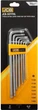Набор Г-образных ключей TORX экстра длинных с отверстием JCB 7 предметов (JCB-5071TXL) - изображение 2