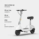Электросамокат с сидением OKAI Ceetle PRO EA10C White 10', 350(900)W, 25Km/h, 10,4Ah, 55Km, 20%, NFC, App, 29kg - изображение 7