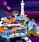 Детский игровой автотрек парковка Космическая станция для мальчиков с подсветкой и звуками - изображение 2