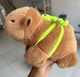 Мягкая игрушка Капибара с рюкзаком на руку цепляющейся лапами 18 см Браслет Коричневый - изображение 10