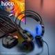 Наушники игровые с подсветкой HOCO W105 LED Joyful Gaming Headphones черно красные - изображение 5