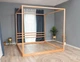 Детская деревянная кровать Квадрат Busy Wood напольная без ламелей Модель 8 Натуральное дерево 200х140 см - изображение 12