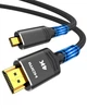 Кабель Highwings microHDMI to HDMI 2.0 4K@60Hz 1м черный - изображение 1