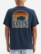 Футболка длинная мужская Levi's 312952709 L Синяя с принтом (1159821937) - изображение 2