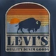 Футболка длинная мужская Levi's 312952709 L Синяя с принтом (1159821937) - изображение 3