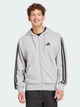 Толстовка на молнии мужская Adidas M 3S Ft Fz Hd JE6338 XL Светло-серая (4067901430769) - изображение 1