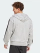 Толстовка на молнии мужская Adidas M 3S Ft Fz Hd JE6338 XL Светло-серая (4067901430769) - изображение 2