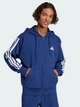 Толстовка на молнии мужская Adidas M 3S Ft Fz Hd JE6341 S Синяя (4067906048990) - изображение 6