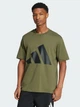 Футболка хлопковая длинная мужская Adidas M Bl Sj T JE8931 S Olistr/Black с принтом (4067902760940) - изображение 1