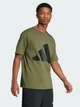 Футболка хлопковая длинная мужская Adidas M Bl Sj T JE8931 S Olistr/Black с принтом (4067902760940) - изображение 3