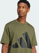 Футболка хлопковая длинная мужская Adidas M Bl Sj T JE8931 S Olistr/Black с принтом (4067902760940) - изображение 4
