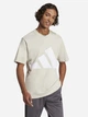 Футболка хлопковая длинная мужская Adidas M Bl Sj T JE8933 XL Wonalu/White с принтом (4067905311767) - изображение 3