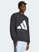 Свитшот оверсайз мужской Adidas M Bl Ft Swt JE8949 2XL Black/White с принтом (4067906152482) - изображение 3