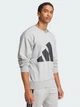 Свитшот оверсайз мужской Adidas M Bl Ft Swt JE8952 S Mgreyh/Black с принтом (4067906152437) - изображение 3