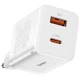 Мережевий зарядний пристрій Baseus Super Si Pro Quick Charger C+U 30W EU White - зображення 5