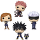 Набір фігурок Funko Pop! Animation Jujutsu Kaisen S1 Yuji Itadori Megumi Fushiguro Nobara Kugisaki Satoru Gojo 4 шт (889698668415) - зображення 2