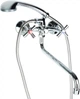 Смеситель для ванны Aquatica PM-5C457C 1/2" гусак изогнутый дивертор встраиваемый шаровой двухвентильный с душевым шлангом хром (33-102-9780220) - изображение 1