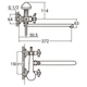 Смеситель для ванны Aquatica PL-5C255C 1/2" гусак прямой 350 мм дивертор встраиваемый шаровой двухвентильный с душевым шлангом хром (33-102-9777210) - изображение 5