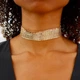 Широкий чокер-кольчуга «Liquid Metal» Honey Fashion Accessories золотистий (120296) - изображение 3