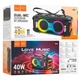 Портативна бездротова Bluetooth колонка акустика-караоке з мікрофоном Hoco HA9 BT5.4, 40W (60W Peak), TWS/USB/TF, 8h Black - зображення 9