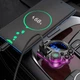 FM трансмітер HOCO Legend DFM01 Bluetooth 5.0 автомобільний адаптер з швидкою зарядкою QC PD 38W Type-C USB модулятор hands free Bluetooth ресивер для авто з підтримкою MicroSD та USB флешки - изображение 2