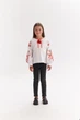 Вышиванка для девочки "Птицы", детская белая блузка с красной вышивкой 140 - изображение 8
