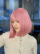 Перука PoliLy 16003 Dark Pink каре рожевий з імітацією шкіри термостійке волокно - зображення 4