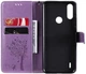 Чехол для Motorola E7 Power (рисунок кот и дерево) Lilac (23765-3B) - изображение 2