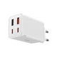 Мережевий зарядний пристрій Baseus GaN6 Pro Fast Charger 2C+2U 65W EU Moon White((With:Mini White Cable Type-C to Type-C 100W(20V/5A) 1m White） (P10162701213-00) - изображение 3