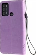 Чохол книжка Motorola G60 Кіт та Дерево Lilac (30487-3B) - зображення 2