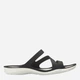 Женские шлепанцы Crocs Jibbitz Swiftwater 203998-066 37-38 (W7) 23 см Черные с белым (887350888577) - изображение 1