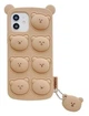 Гумовий чохол Cute Soft Bear на iPhone XR / коричневий - зображення 1