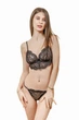 Комплект женский кружевной бюстгальтер с мягкой чашкой и стринги Felisiya Lingerie Черный 2001+221-170к S - изображение 1