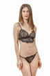 Комплект женский кружевной бюстгальтер с мягкой чашкой и стринги Felisiya Lingerie Черный 2001+221-170к S - изображение 4