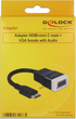 Адаптер Delock HDMI-mini C male - VGA female with Audio (4043619655885) - зображення 2