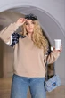 Теплий світшот жіночий Fashion 46/48 бежевий - зображення 1