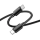 Кабель для зарядки Hoco X96 Type-C to Type-C Hyper fast charging data cable 1м Чорний - зображення 2