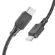 Кабель для зарядки Hoco X101 Type-C to Type-C Assistant silicone charging data cable 1м Черный - изображение 2