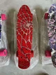 Пенни борд Penny Board Fish Skateboards 22" ABEC-7 с светящимися колесами, красный - изображение 2