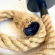 Светильник подвесной потолочный с цоколем Е27 из каната и металла и каната 0.5 м. Коричневый с черным - изображение 5