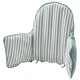 Подушка и чехол для стула для кормления IKEA ANTILOP синий, белый в полоску, 105.981.88 - изображение 1
